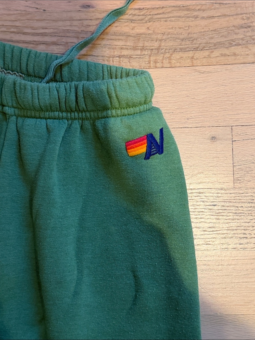 aviator nation green Sweatpants with Heart Lightning Graphic - Picture 3 of 6